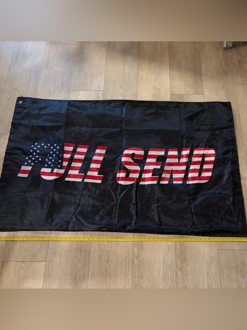 Nelk Boys Full Send Double Insulated Black Flag Banner Tapestry- American Flag